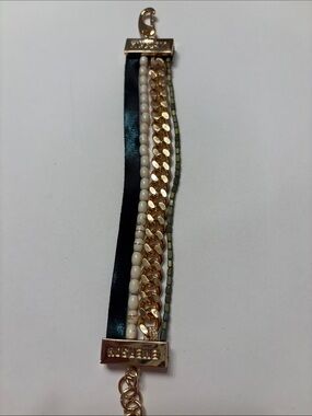 Victoria Emerson Multistrand Bracelet with Gold Chain & Beads